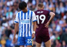 BRIGHTON, ENGLAND - SEPTEMBER 14: Brighton & Hove Albion's Kaoru Mitoma during the Premier League match between Brighton & Hove Albion FC and Ipswich Town FC at Amex Stadium on September 14, 2024 in Brighton, England. (Photo by Shaun Brooks - CameraSport via Getty Images)